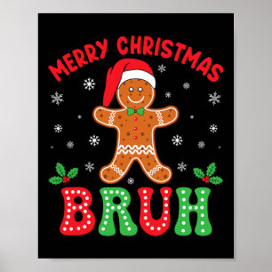 Poster Feliz Natal Bruh Gingercake Cookies Amor Xmas