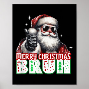 Poster Feliz Natal Bruh Polegar Para Cima Relaxa Papai No