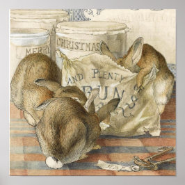 Poster Feliz Natal Coelhos Coelhinhos