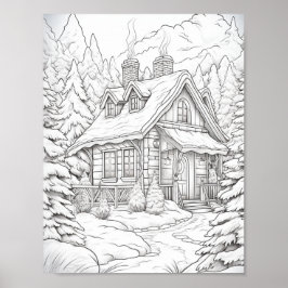 Poster Feliz Natal - Coloração de Adultos