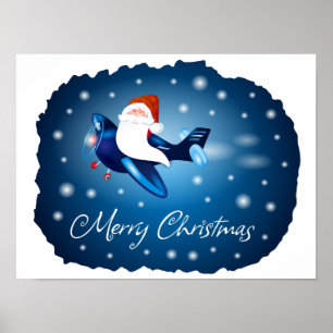Poster Feliz Natal com Papais noeis