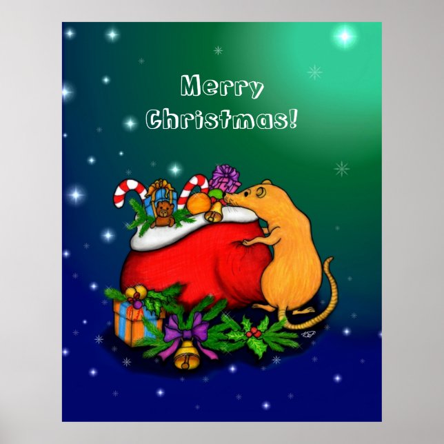Poster Feliz Natal com Rat Prince (Frente)
