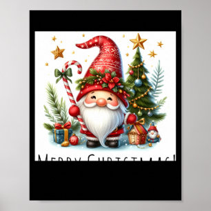 Poster Feliz Natal Cute Christmas Gnome E Mais