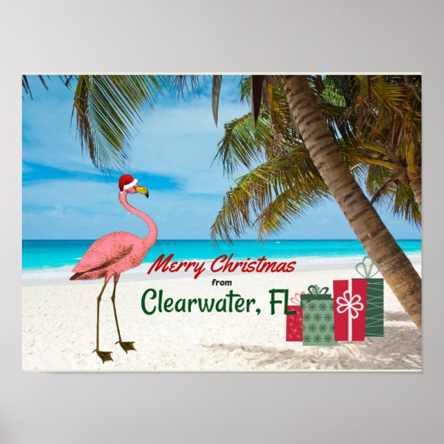 Poster Feliz Natal da Clearwater, FL (Frente)