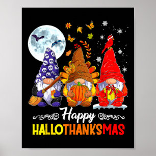 Poster Feliz Natal de Ação de Graças de Halloween HalloOb