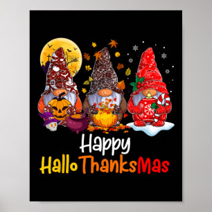 Poster Feliz Natal de Ação de Graças de Halloween HalloOb