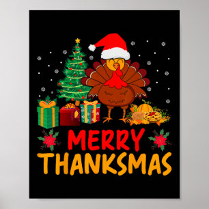 Poster Feliz Natal de Ação de Graças Peru Sant