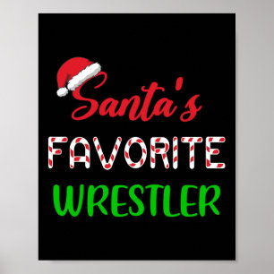 Poster Feliz Natal de Luta Engraçado de Lutas Favoritas