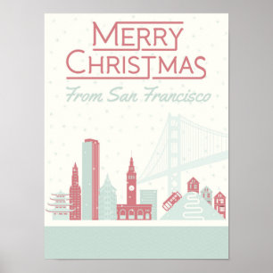 Poster Feliz Natal de San Francisco