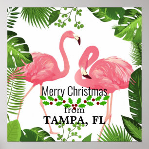 Poster Feliz Natal de Tampa, FL