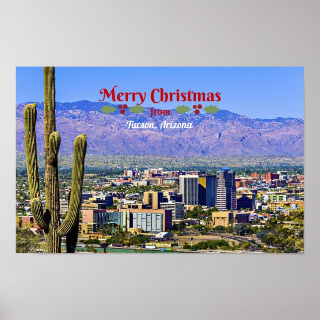 Poster Feliz Natal de Tucson, Arizona. (Frente)