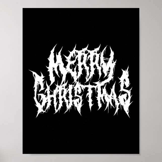 Poster Feliz Natal. Death Metal (Frente)