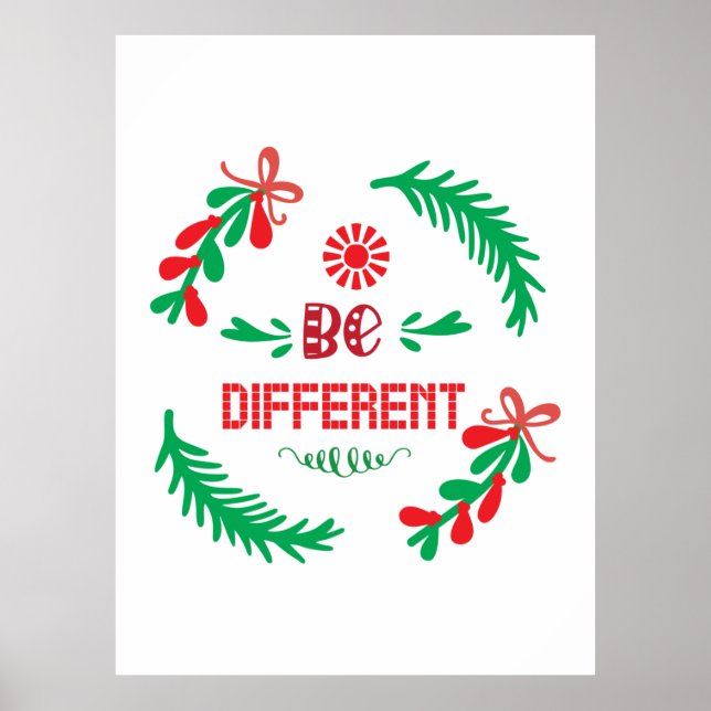 Poster Feliz Natal Do Xmas Seja Diferente (Frente)