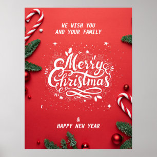 Poster Feliz Natal e feliz ano novo