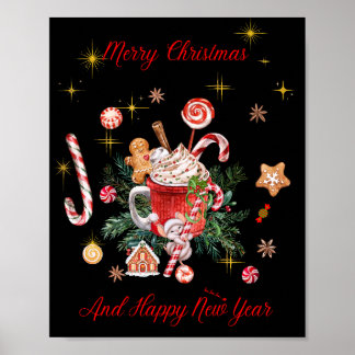 Poster Feliz Natal e Feliz ano novo