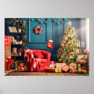 Poster Feliz Natal e Felizes Férias! Um belo li