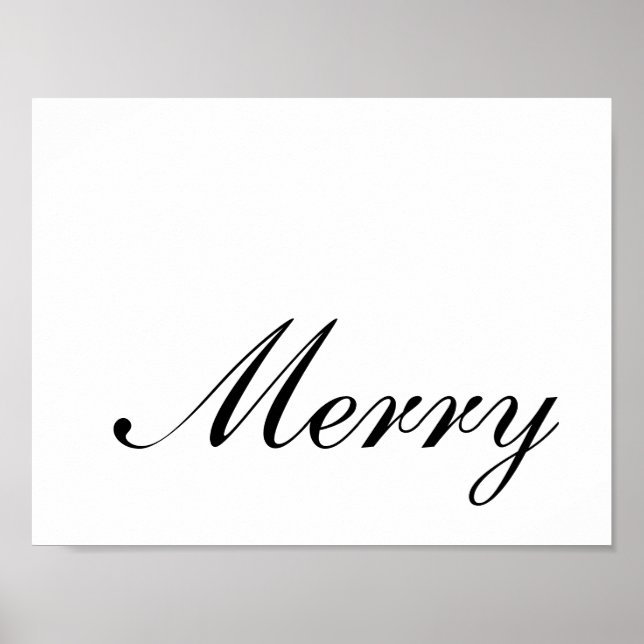 Poster Feliz Natal Elegant Script (Frente)