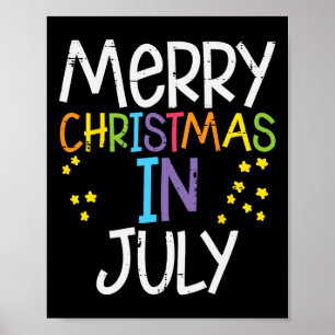 Poster Feliz Natal Em Julho Estrelas Verão Xmas Mulheres