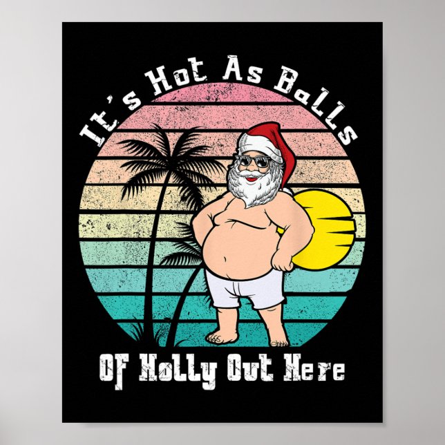 Poster Feliz Natal Em Julho Quente Como Papais noeis Fest (Frente)