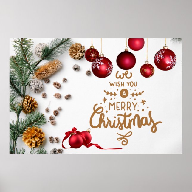 Poster Feliz Natal Enfeites de natal Festivos (Frente)