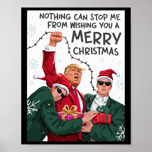 Poster Feliz Natal Engraçado Deseje-Lhe Um Feliz Natal (Frente)