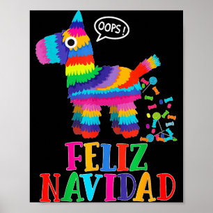 Poster Feliz Natal Espanhol Natal Engraçado Mexicano Nata