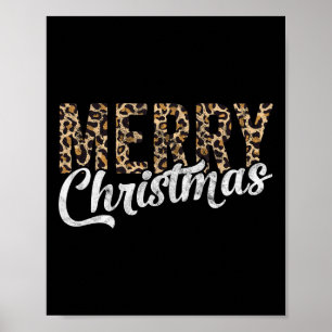 Poster Feliz Natal Família de Presentes Xmas Leopard Buff