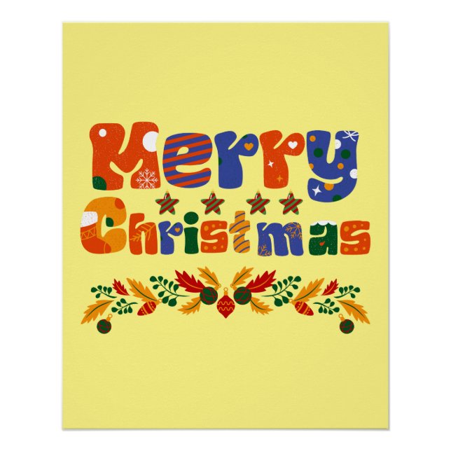 Pôster Feliz Natal Férias (Frente)