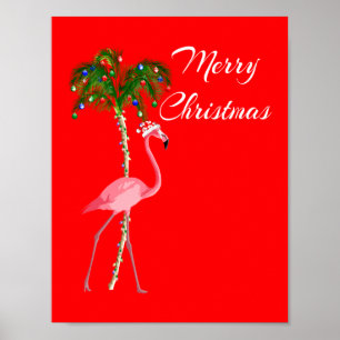 Poster Feliz Natal Flamingo