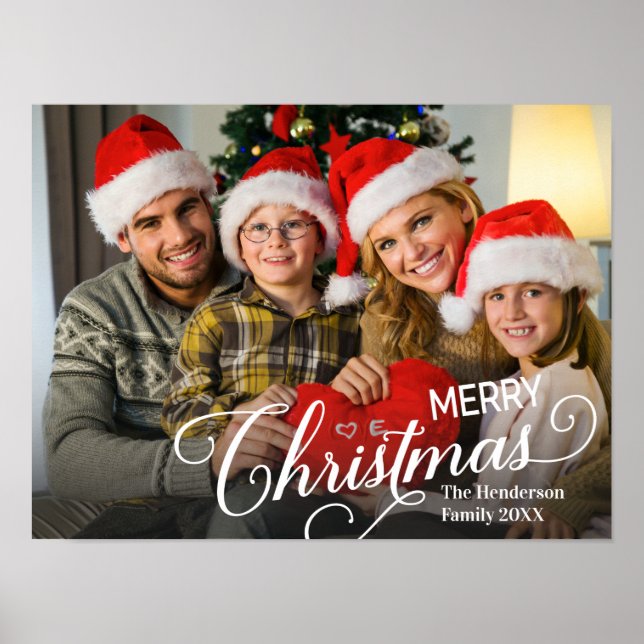 Poster Feliz Natal Foto Personalizada Simples (Frente)