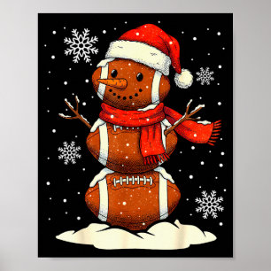 Poster Feliz Natal Futebol Boneco de Neve Férias Srts Nat