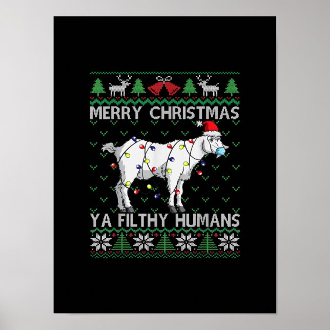 Poster Feliz Natal Gente Sujo de Cabra Feia Natal Feio (Frente)