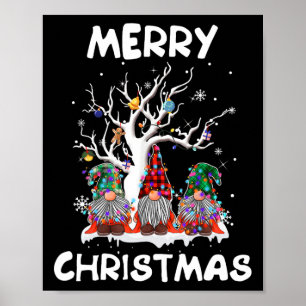 Poster Feliz Natal Gnomos Diversão Natal Família Homens M