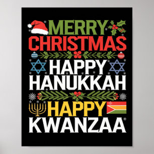 Poster Feliz Natal Hanukkah Feliz Kwanzaa 13