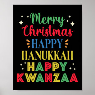 Poster Feliz Natal Hanukkah Feliz Kwanzaa 15
