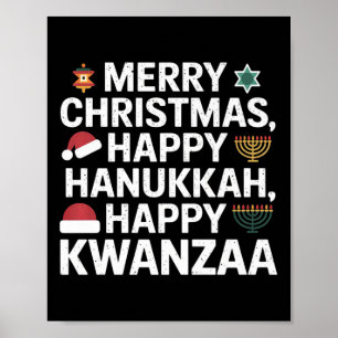 Poster Feliz Natal Hanukkah Feliz Kwanzaa 15