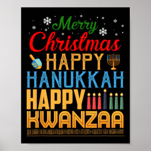 Poster Feliz Natal Hanukkah Feliz Kwanzaa 19