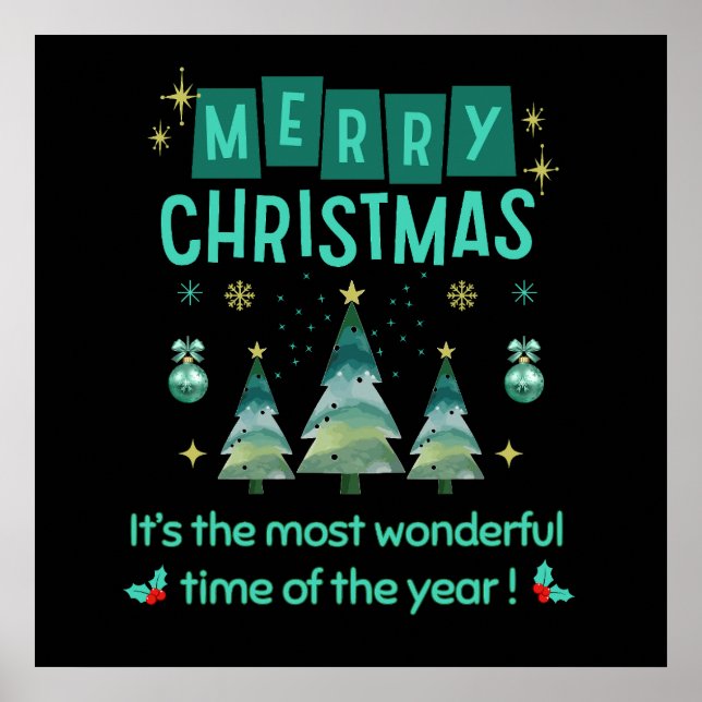 Poster Feliz Natal - Hora Maravilhosa do Ano (Frente)