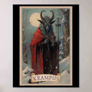 Poster Feliz Natal Krampus Xmas Horror Suéter Feio E