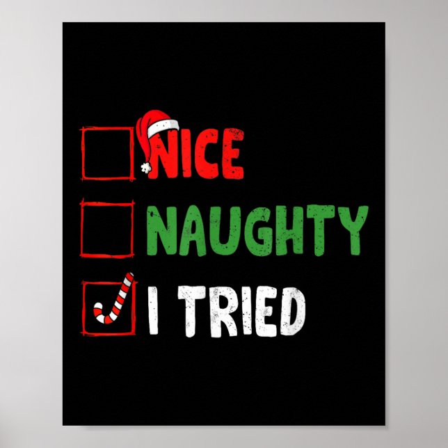 Poster Feliz Natal, Malvado, Eu Tentei Natal (Frente)