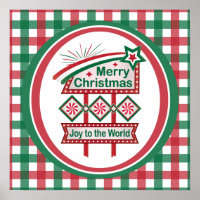 Feliz Natal - Marquee Retro - Alegria ao Mundo
