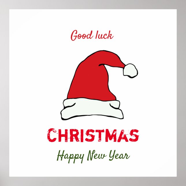 Poster Feliz Natal minimalista e Ano novo (Frente)