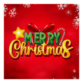 Pôster Feliz Natal Natal Feliz Natal Vermelho Feriado Ver