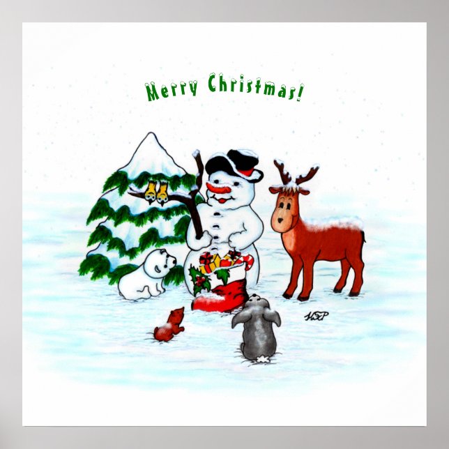 Poster Feliz Natal! Neve com Amigos (Frente)