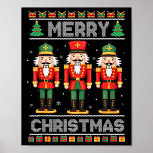 Poster Feliz Natal Nutcracker Balé Festivo Xmas Men