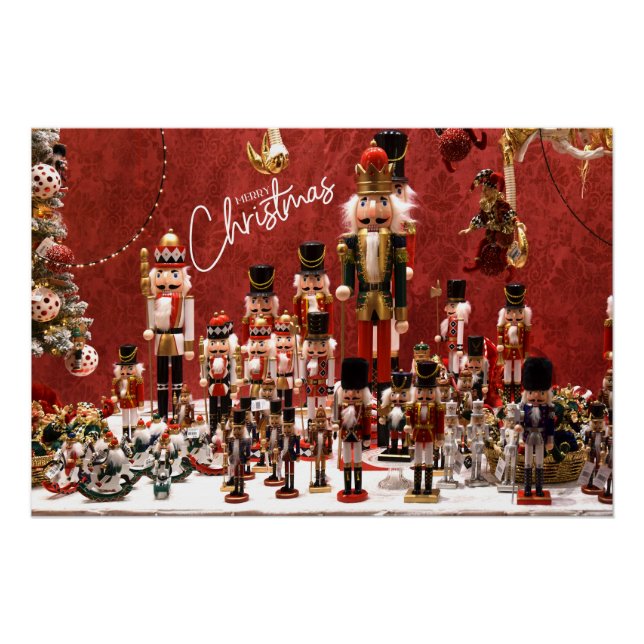 Pôster Feliz Natal Nutcrackers (Frente)