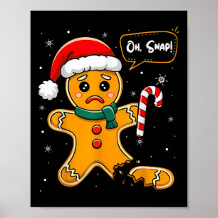 Poster Feliz Natal Oh Pão de Gengibre Homem Cookie X M