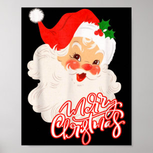 Poster Feliz Natal Papai Noel Retrô Vintage Xm