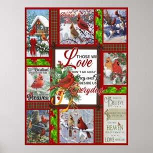 Poster Feliz Natal Pássaro Cardinho Mais Pobre dos Xmas