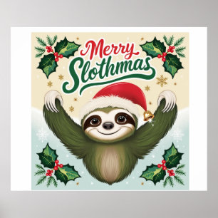Poster Feliz Natal preguiçoso 